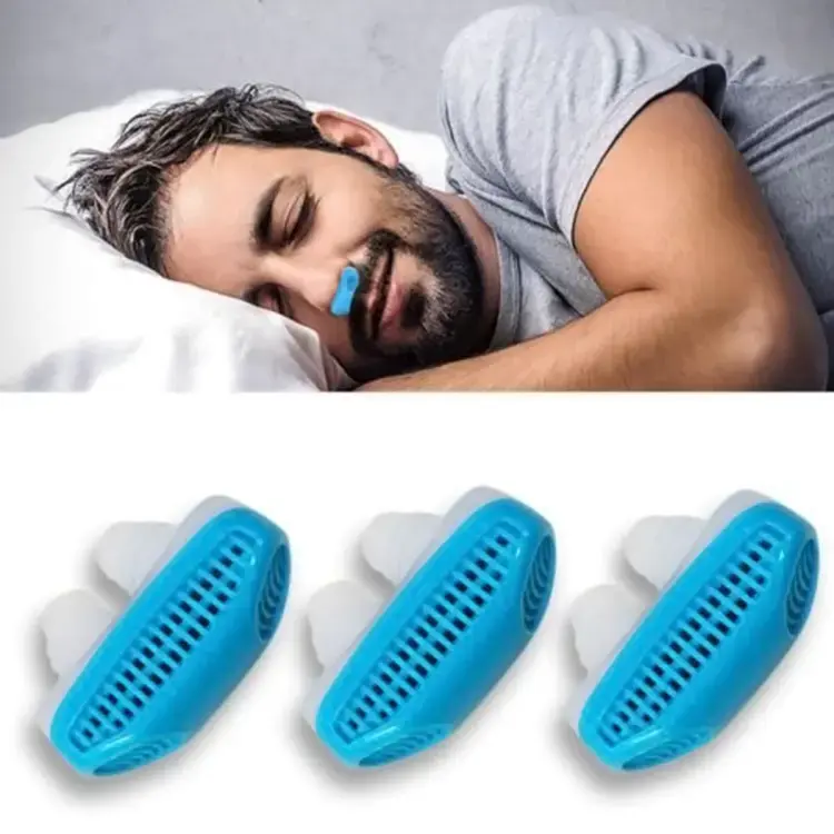 AntiSnoring and AirPurifier Silicone Snore Nose Clip Vents 2 In 1