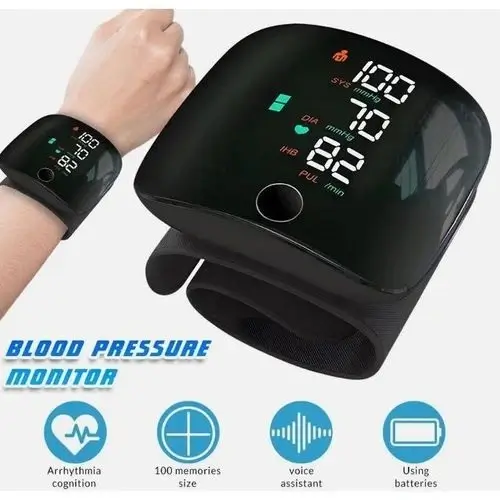 Automatic Rechargeable Digital Touch Screen Wrist-type Blood-Pressure Machine/ BP Machine