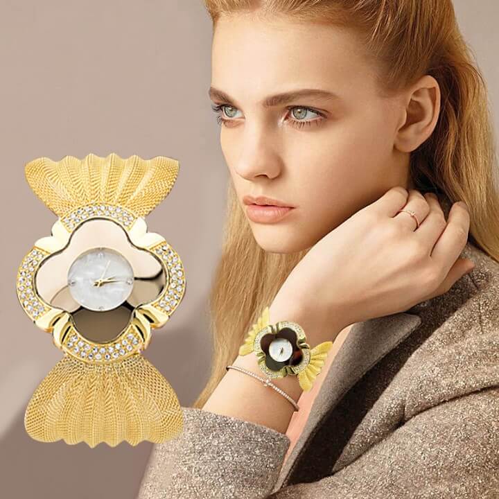 Elegant Butterfly Gold Watch3