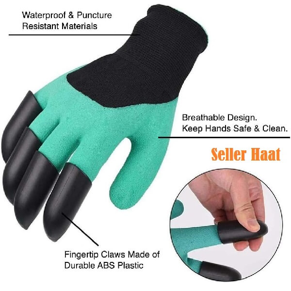 Garden Gloves with 8 ABS Plastic