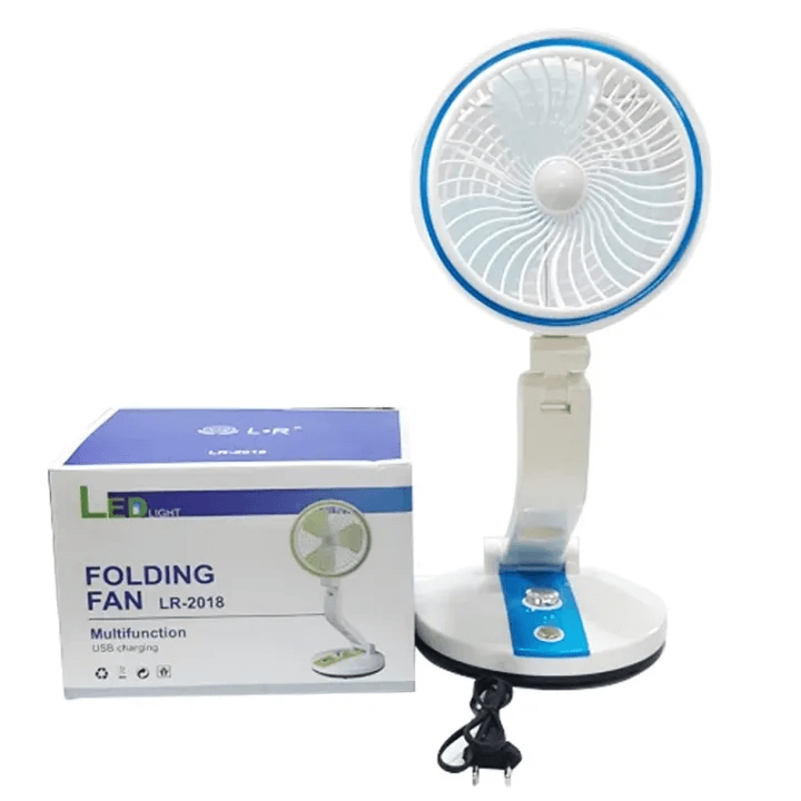 Rechargeable Folding Fan with Led Light