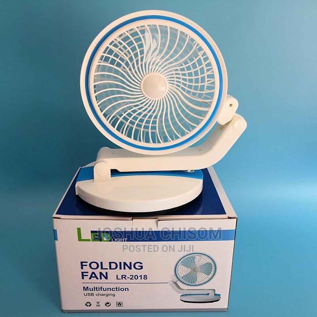 Rechargeable Folding Fan with Led Light