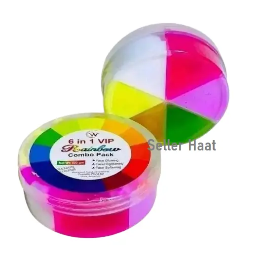 6 in 1 VIP Rainbow Combo Face Pack