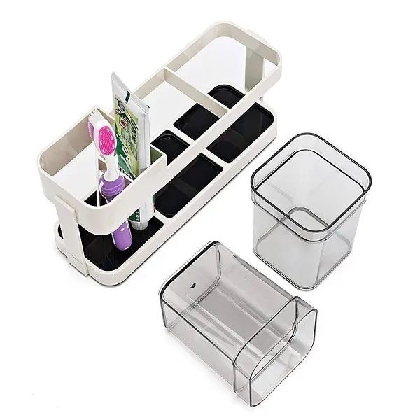 Toothbrush Holder and Toothpaste Storage