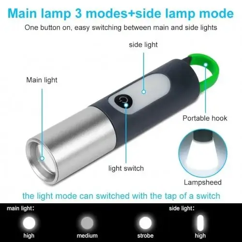 Digital Thunder USB Rechargeable Flashlight XST-836