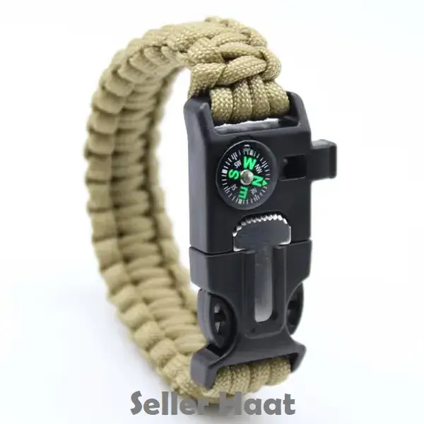 Paracord Survival Bracelet khaki