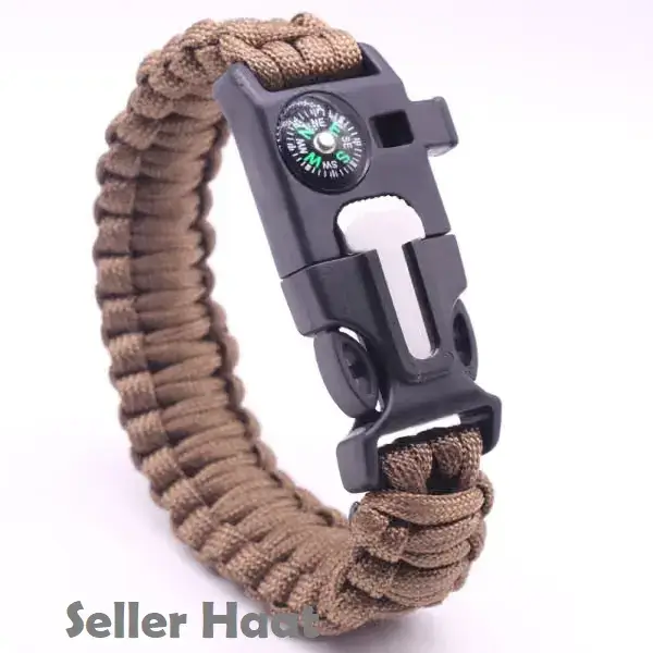 Paracord Survival Bracelet Brown