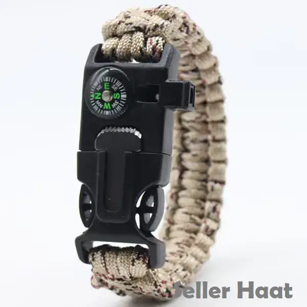 Paracord Survival Bracelet Desert camouflage