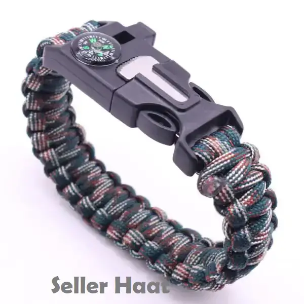 Paracord Survival Bracelet Forest camouflage