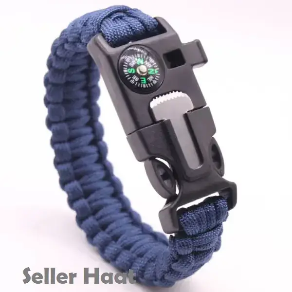 Paracord Survival Bracelet navy blue