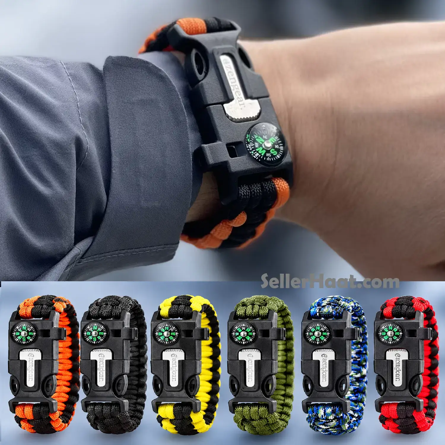 Paracord Survival Bracelet for Men and Women